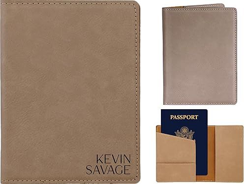 Monogrammed Custom Leather Passport Cover. 9 Designs and 5 Colors. Personalized Passport Holder W... | Amazon (US)