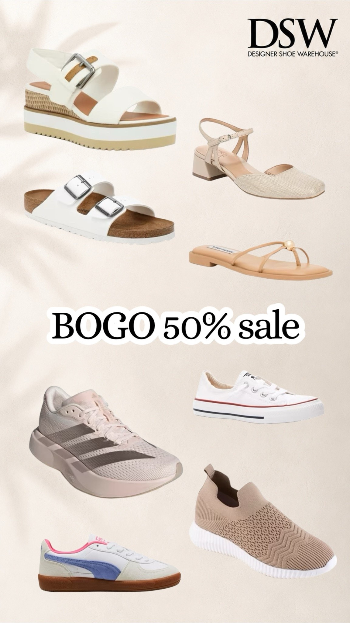 BOGO 50% sale at DSW
Sneakers
Sandals
Casual shoes

#LTKSaleAlert #LTKActive #LTKSeasonal