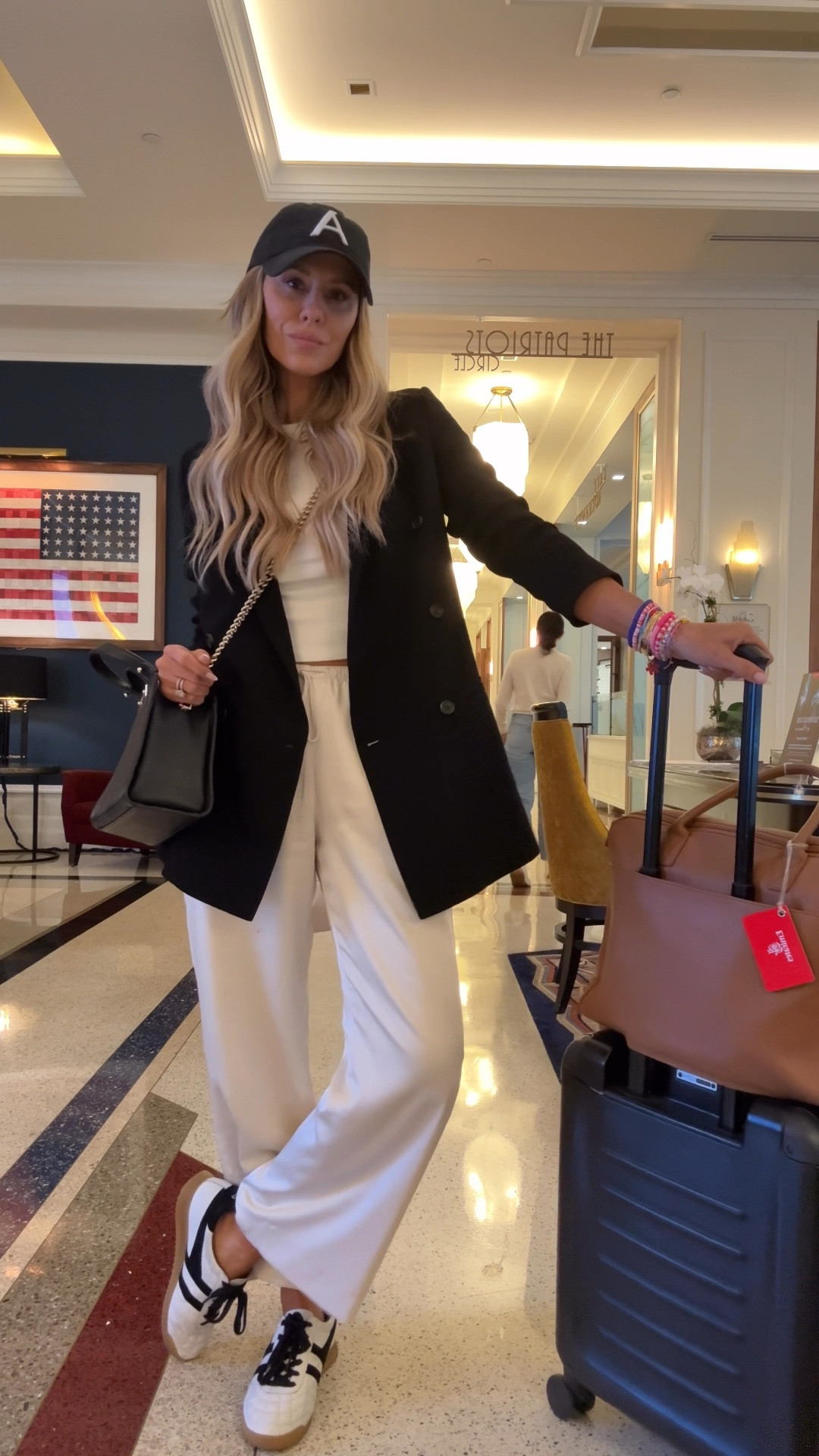 Yesterday‘s travel look to New Orleans for Taylor Swift! Wearing a small in the T-shirt and an extra small petite in the pants so that they hit at the ankle for more of a cropped look! Blazer is old, but linked some that are similar along with my identical suitcase and carry-on bag!

#LTKStyleTip #LTKTravel #LTKFindsUnder100