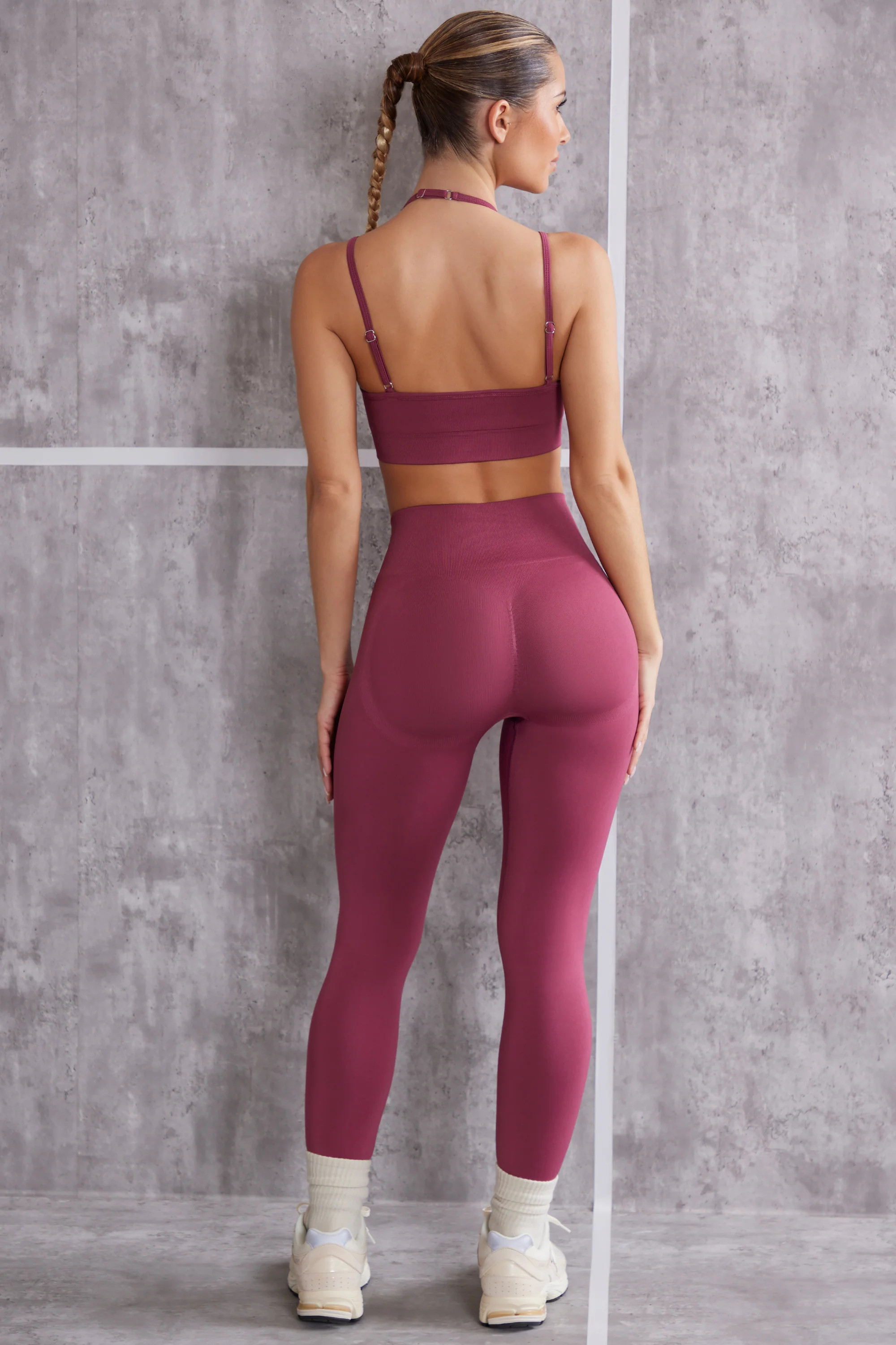 High Waist Seamless Leggings in Dark Rose | Oh Polly