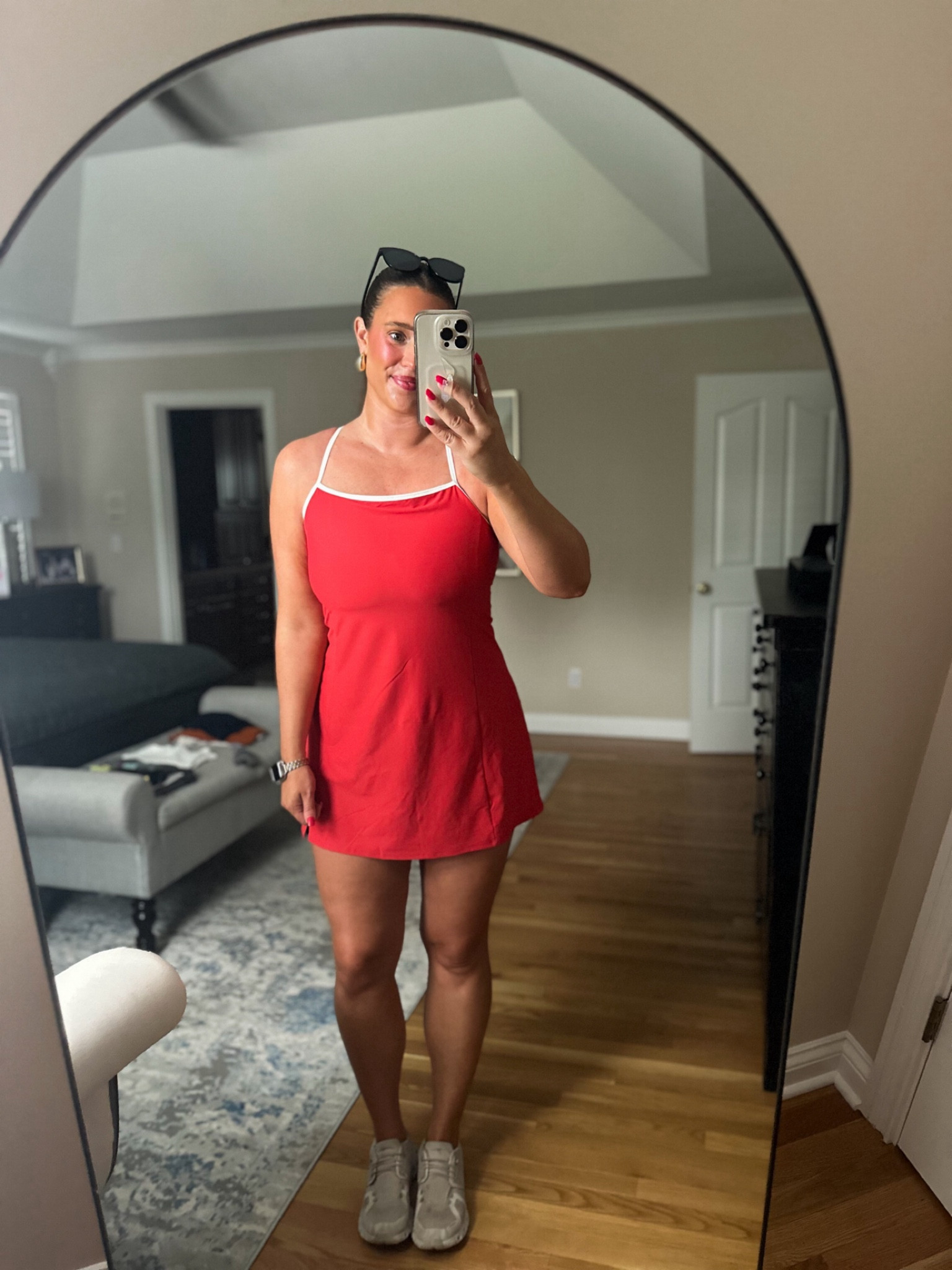 old navy red workout dress PowerSoft Athletic Dress