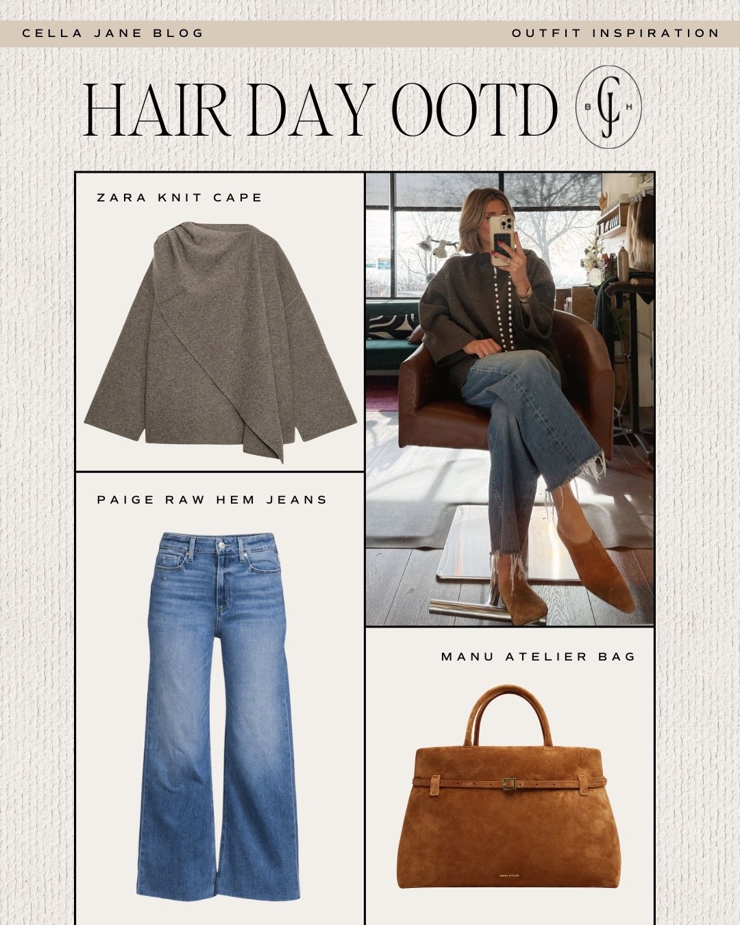 What I wore to my hair appointment - love this Zara sweater 