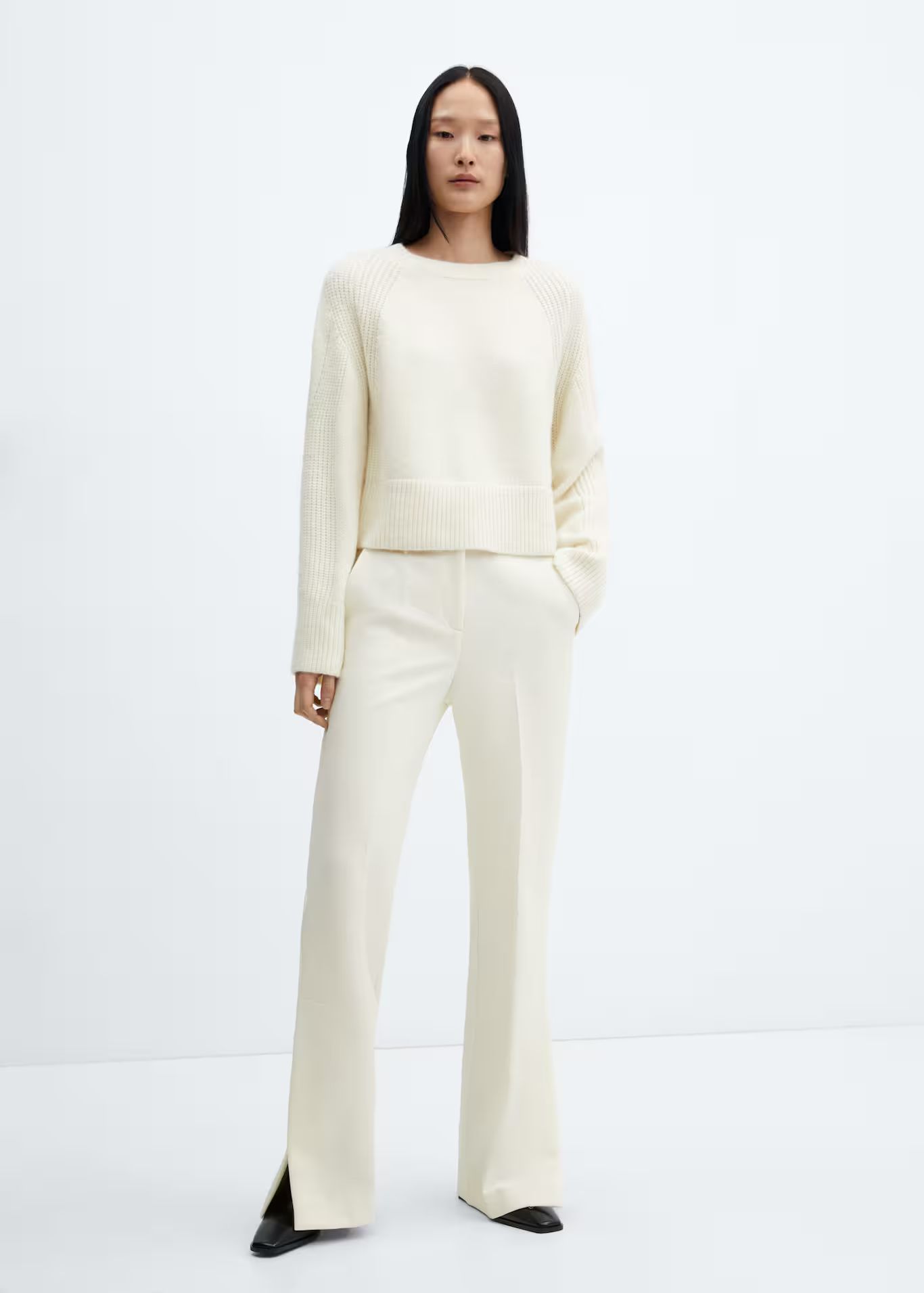Straight trousers with openings | MANGO (US)