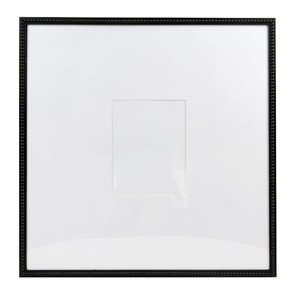 25x25 Matted to 8x10 Beaded Black Wall Frame | At Home