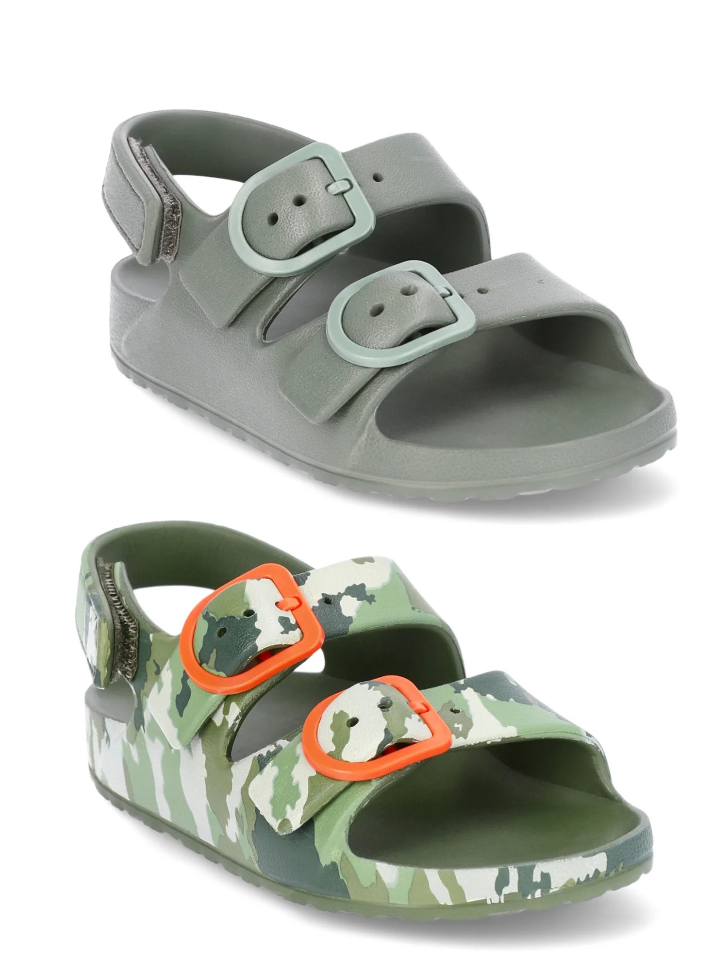 Wonder Nation Toddler Kids EVA Two Buckle Sandal, 2- Pack - Walmart.com | Walmart (US)