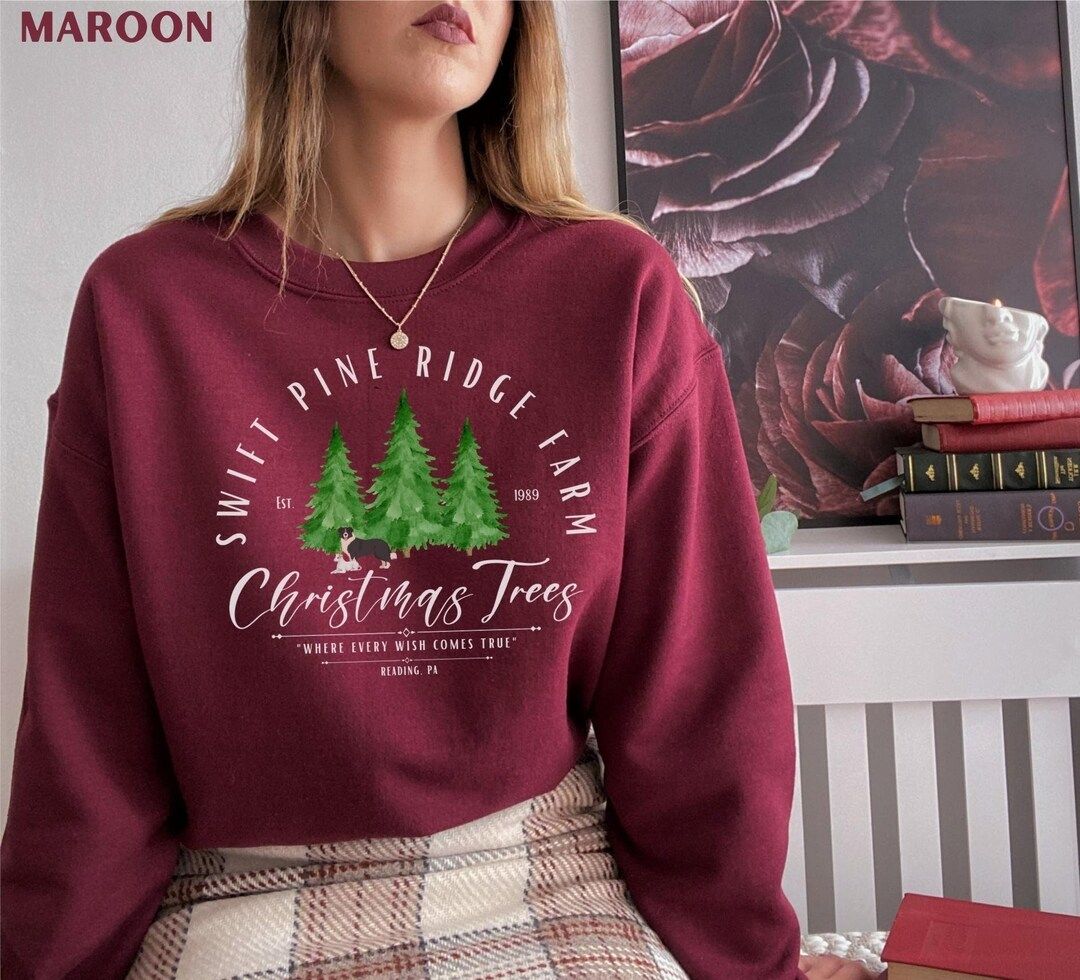 T. Swift Christmas Tree Farm Sweatshirt  Pine Ridge Farm - Etsy | Etsy (US)