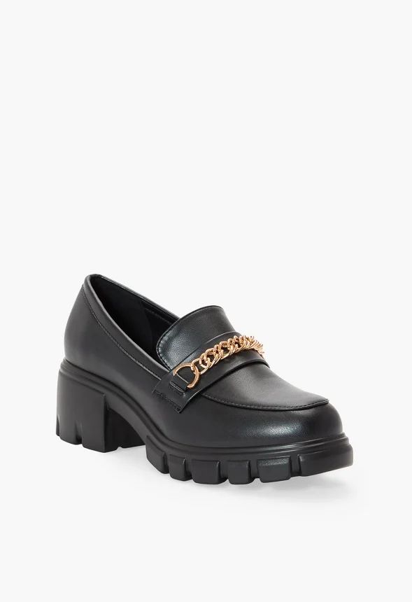 Leli Chain Detail Lug Sole Loafer | JustFab