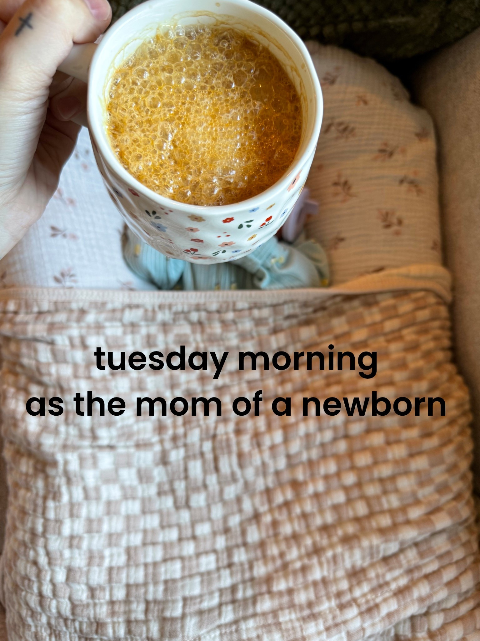 tuesday mornings as a newborn mom where coffee is extra important 

#LTKBaby #LTKHome