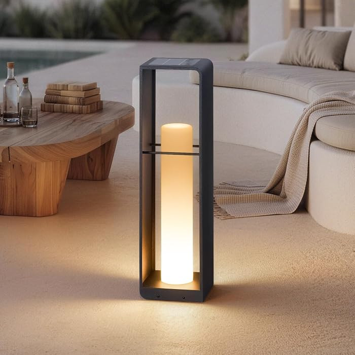Smart Floor Lamp Dimmable, Solar Lanterns Outdoor with Remote Control | Amazon (US)