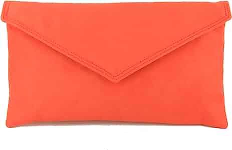 Womens Neat Envelope Faux Suede Clutch Bag/Shoulder Bag | Amazon (US)