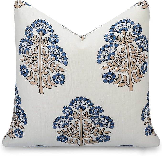 Crumbs Home California Casual Coastal Indoor Outdoor Throw Pillow Cover, 20"x20" Water Repellent ... | Amazon (US)