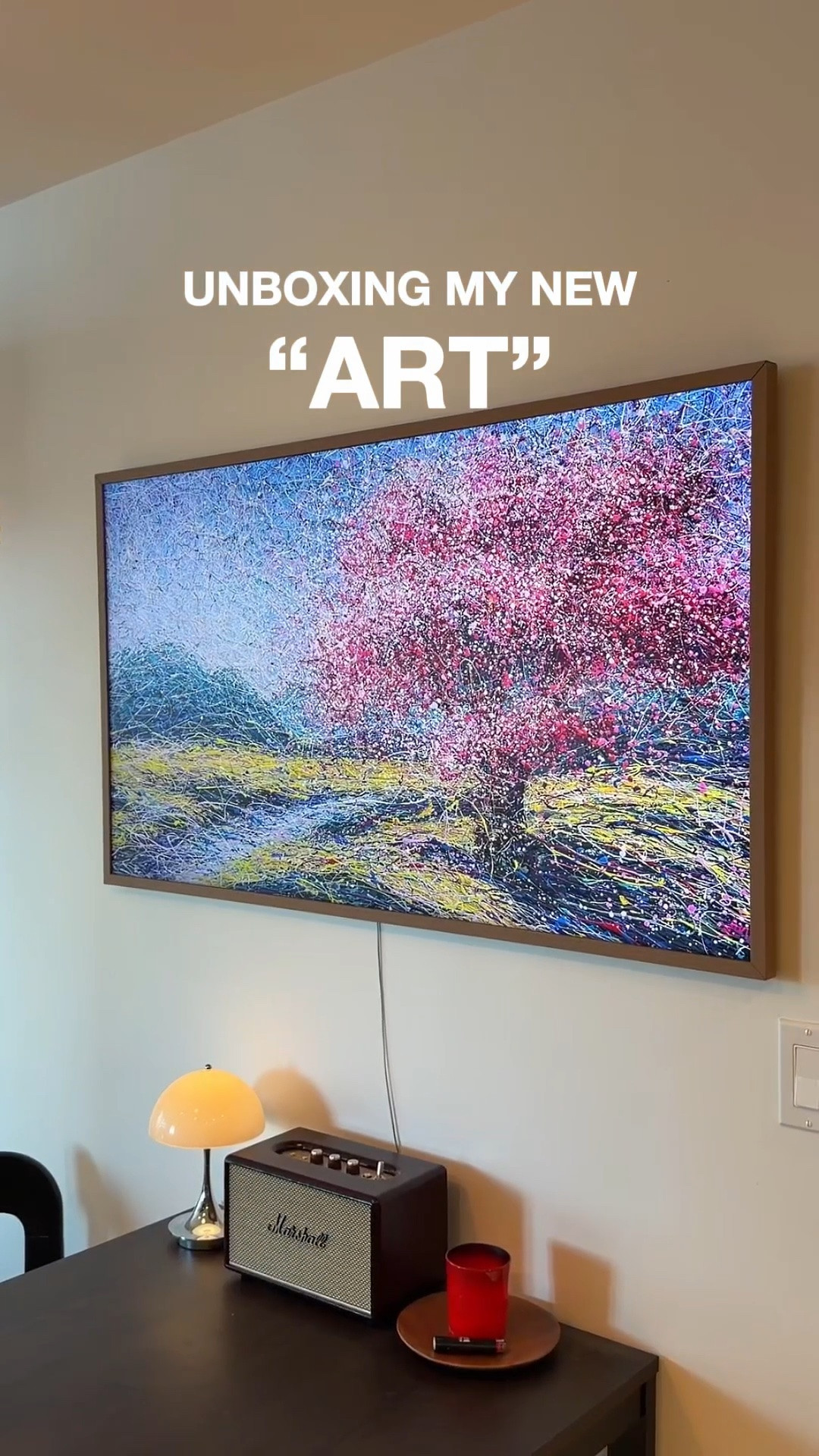 finally found the PERFECT wall art for my dining room 🔥👀

as someone who always gets bored, this @SamsungUS The Frame is the perfect TV bc i can always change it up and really be intentional with the vibe of my room! lmk what you guys think!

#samsungpartner #homedecor #interiordesign #hometech #tvupgrade