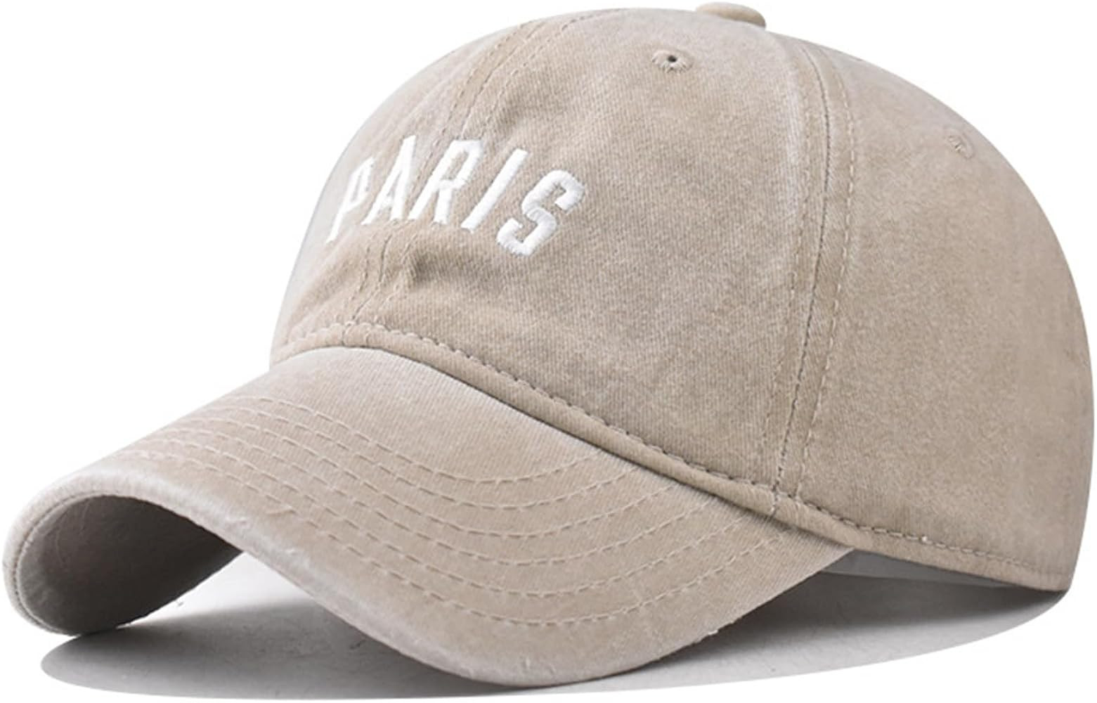 CORIRESHA Outdoor Paris Embroidery Baseball Cap Adjustable Washed Cotton Dad Hat for Men Women's | Amazon (US)