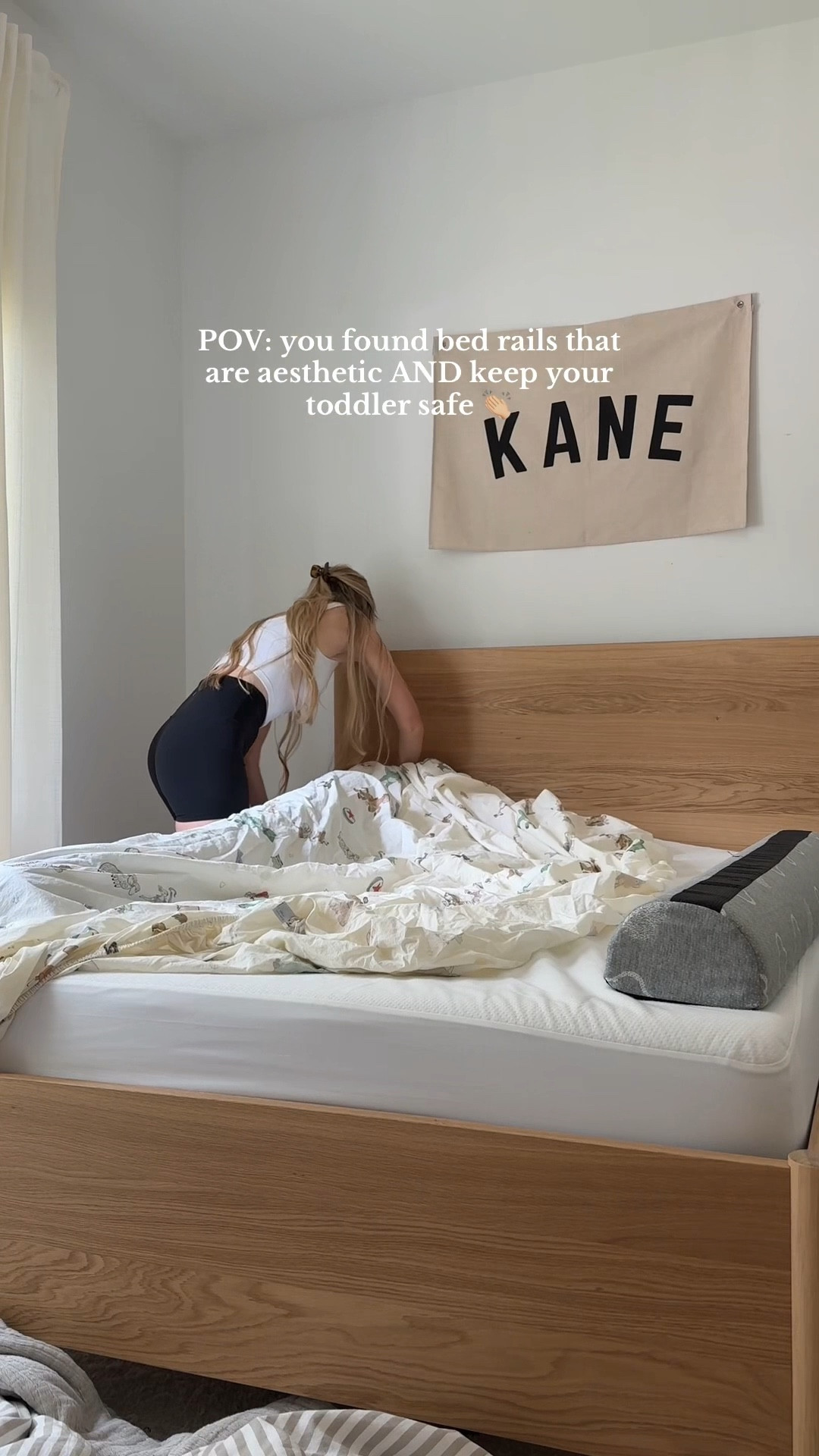 Toddler bed rails that are cute and keep your toddler safe 👏🏼

#LTKHome #LTKFamily #LTKKids