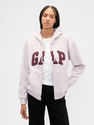 Relaxed Gap Logo Zip Hoodie | Gap Factory