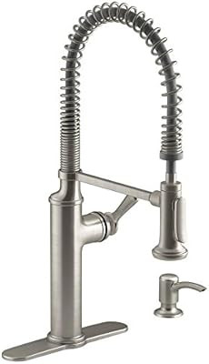 Kohler K-R10651-SD-VS Sous Kitchen Sink Faucet, Vibrant Stainless | Amazon (US)