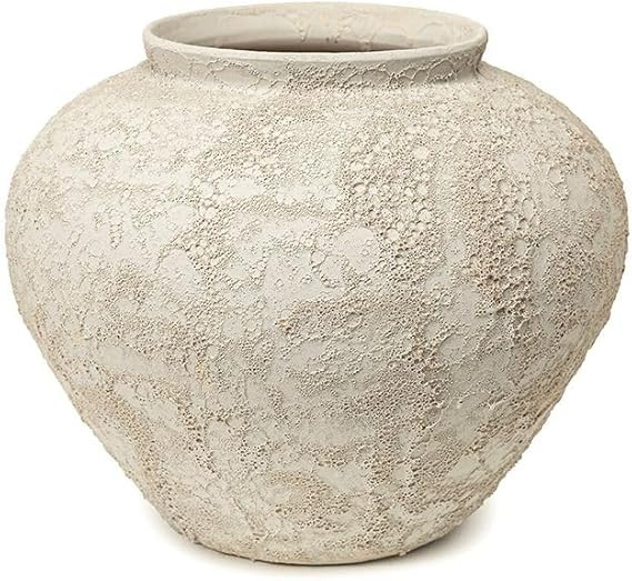 Lunar Glaze Ceramic Vase – Decorative Round Accent Piece for Tabletop & Shelf, Ideal for Floral... | Amazon (US)