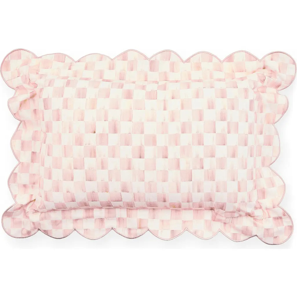 MACKENZIE CHILDS Rosy Check Reversible Scallop Lumbar Pillow at Nordstrom | Nordstrom