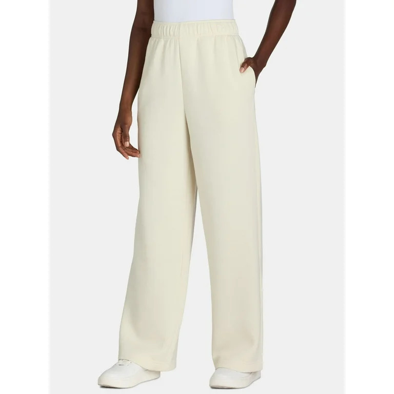 No Boundaries Wide Leg Fleece Pants, 30” Inseam, 1 or 2-Pack, Women’s | Walmart (US)