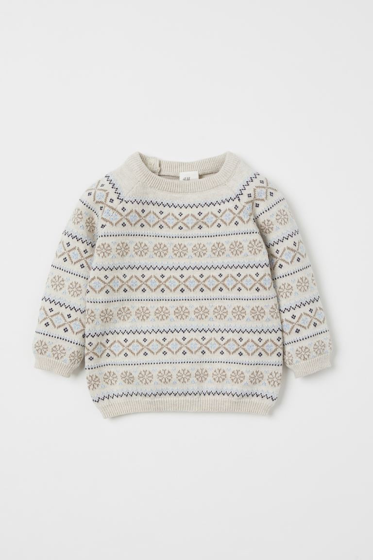 Jacquard-knit Cotton Sweater | H&M (US + CA)