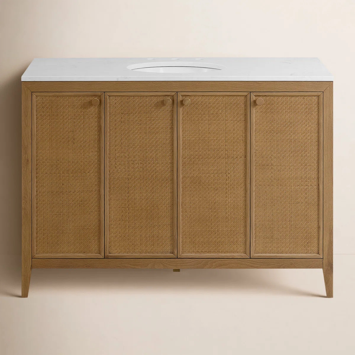 Cara 48" Single Bathroom Vanity in Rattan and OakByBirch Lane™5.0Rated 5 out of 5 stars.6 Revie... | Wayfair North America