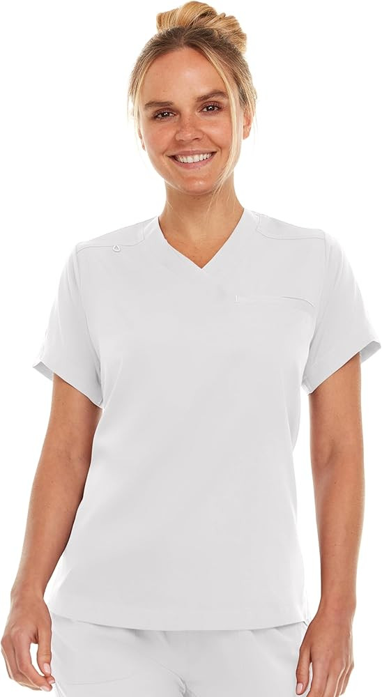 MediChic Women Medical Scrubs V-Neck Stretch Tuck in Scrub Top with Pocket | Amazon (US)