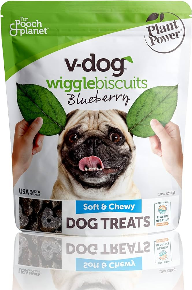 V-dog Vegan Soft and Chewy Wiggle Dog Biscuits - Dog Training Treats - Small, Medium and Large Br... | Amazon (US)