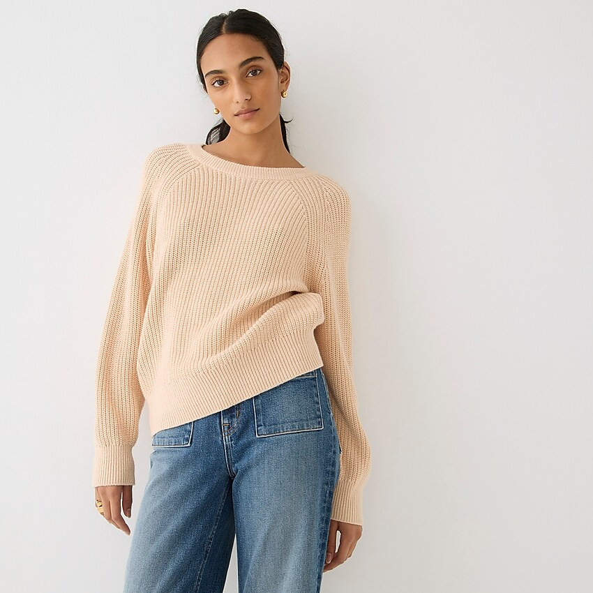 Cotton fisherman sweater | J. Crew US