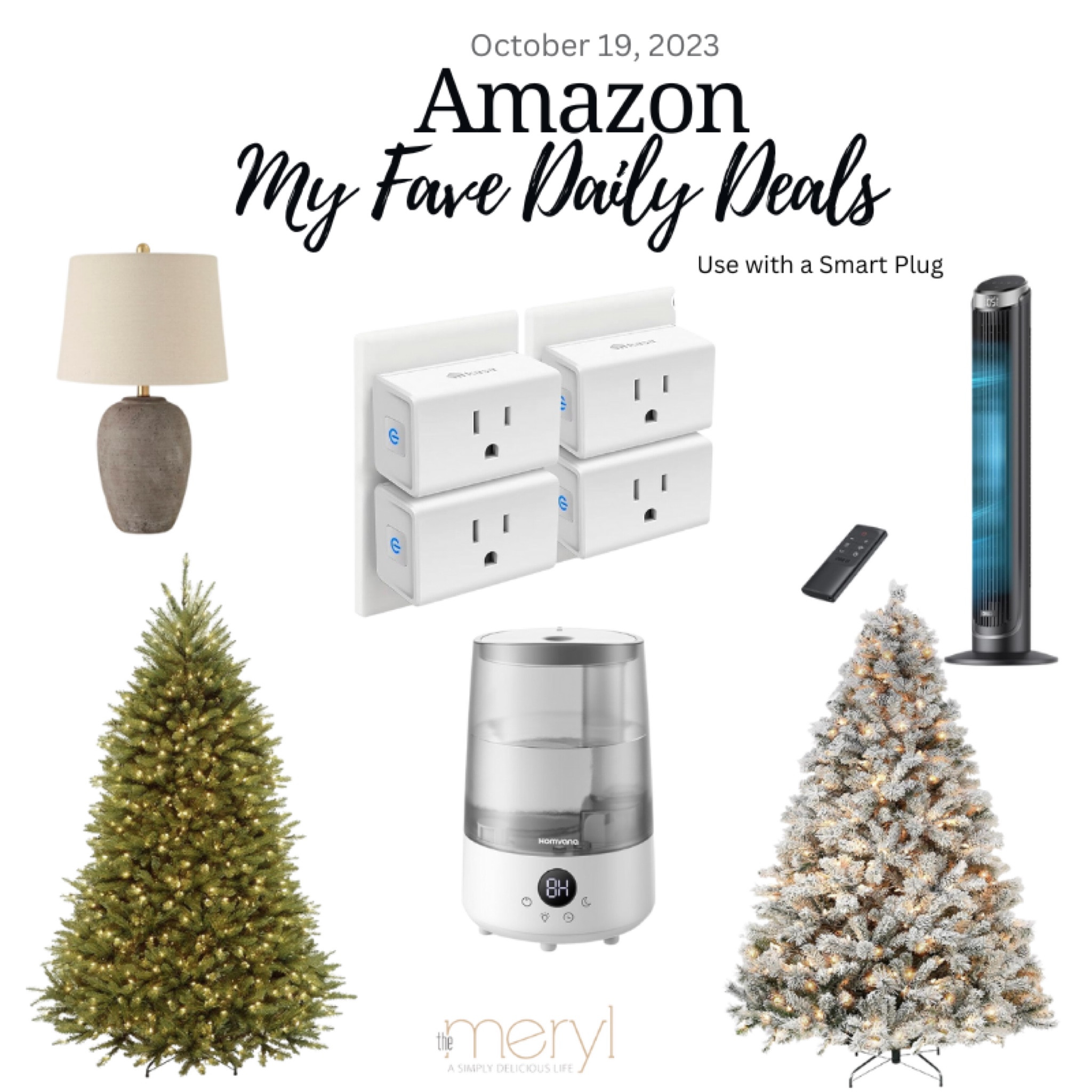 Amazon Deals 10.19.23 - Smart Home
Pre-lit Christmas Tree Flocked Christmas Tree Smart Plug Ceramic Lamp Floor Fan Humidifier

#LTKhome #LTKHoliday #LTKSeasonal