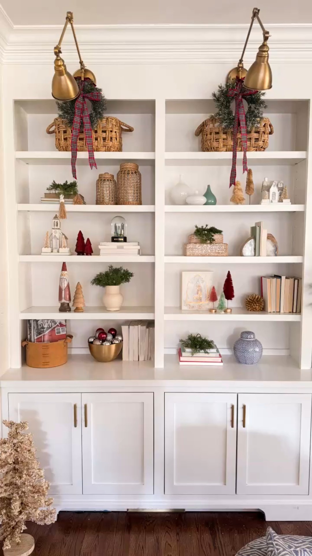 Holiday Christmas bookshelves with holiday decor

#LTKHome #LTKHoliday