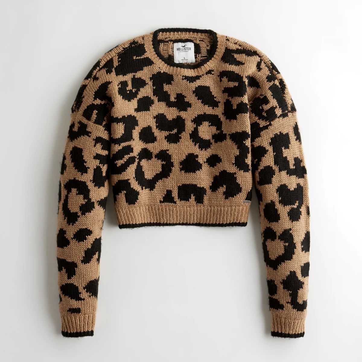 Girls Crop Leopard Sweater from Hollister | Hollister US