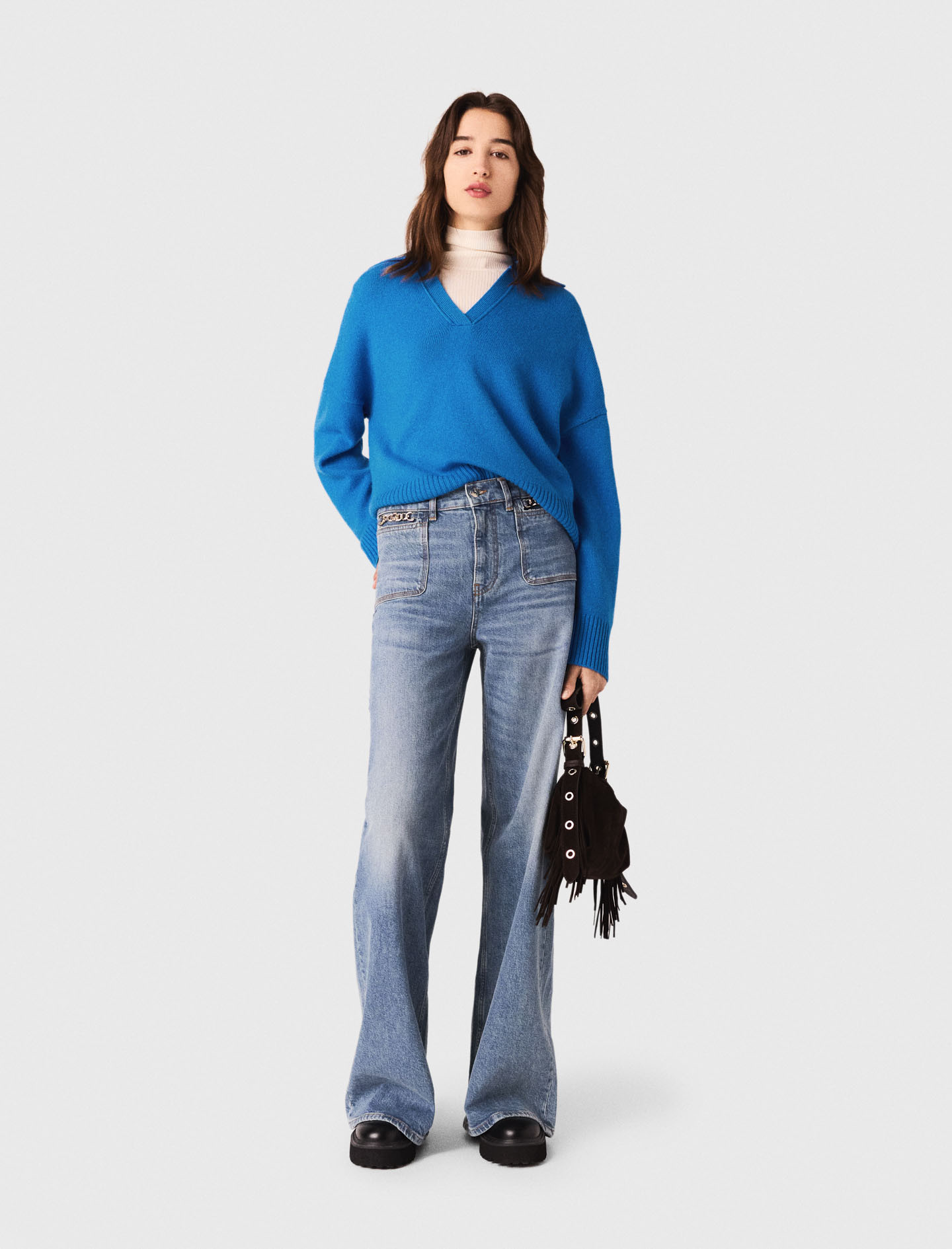 Wool-blend sweater Blue for Women | Maje | Maje US