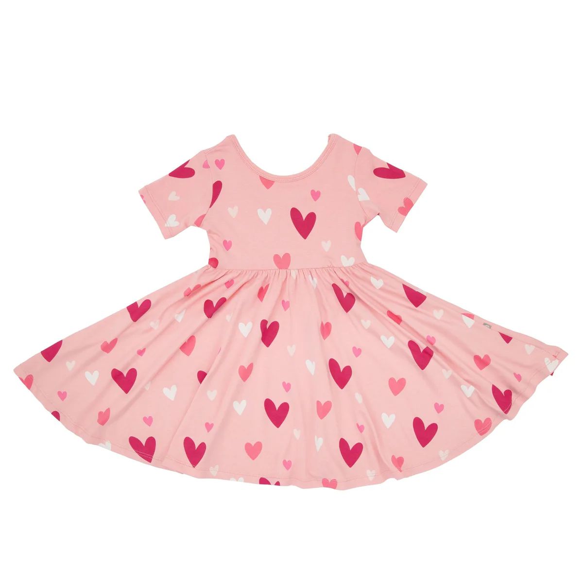 Twirl Dress in Crepe Hearts | Kyte BABY