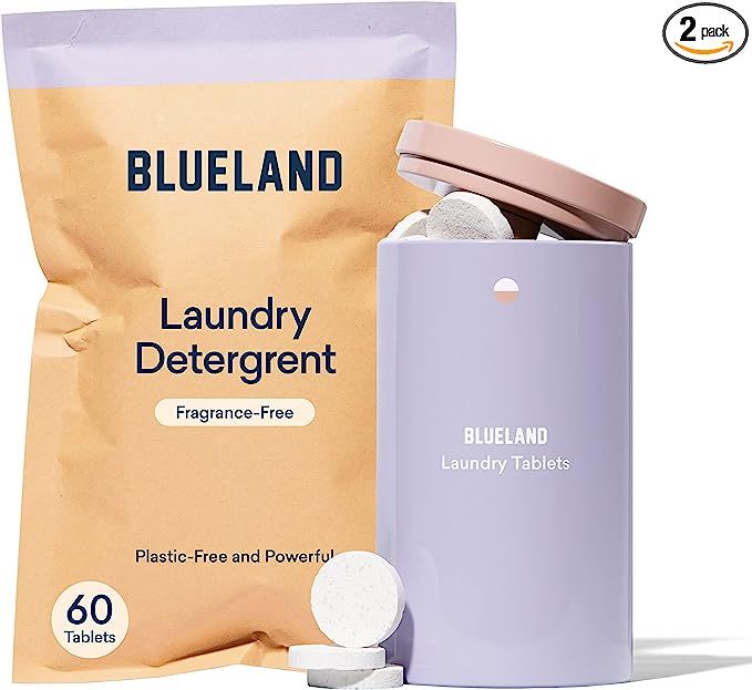 BLUELAND Laundry Detergent Tablet Starter Set - Plastic-Free & Eco Friendly Alternative to Sheets... | Amazon (US)