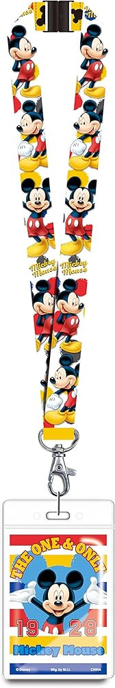 Disney 85926 Mickey Mouse The One and Only Lanyard Novelty and Amusement Toys, Multi-Colored, 3" | Amazon (US)