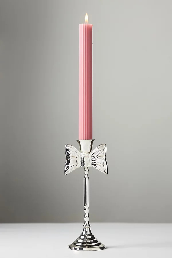 Silver Bow Candle Holder | Anthropologie (US)