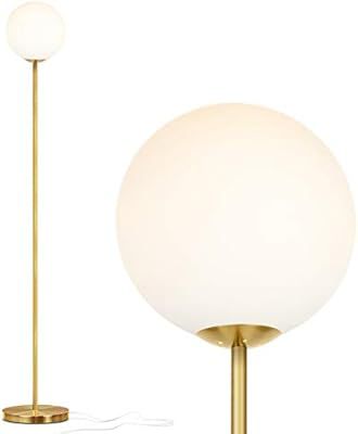 Brightech Luna - Frosted Glass Globe Floor Lamp - Mid Century Modern Standing Lighting for Living... | Amazon (US)
