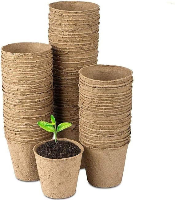 100PCS 8CM Seed Starter Pots, Seed Starter Kit, Transplant Seedlings Pots, Organic Biodegradable ... | Amazon (CA)