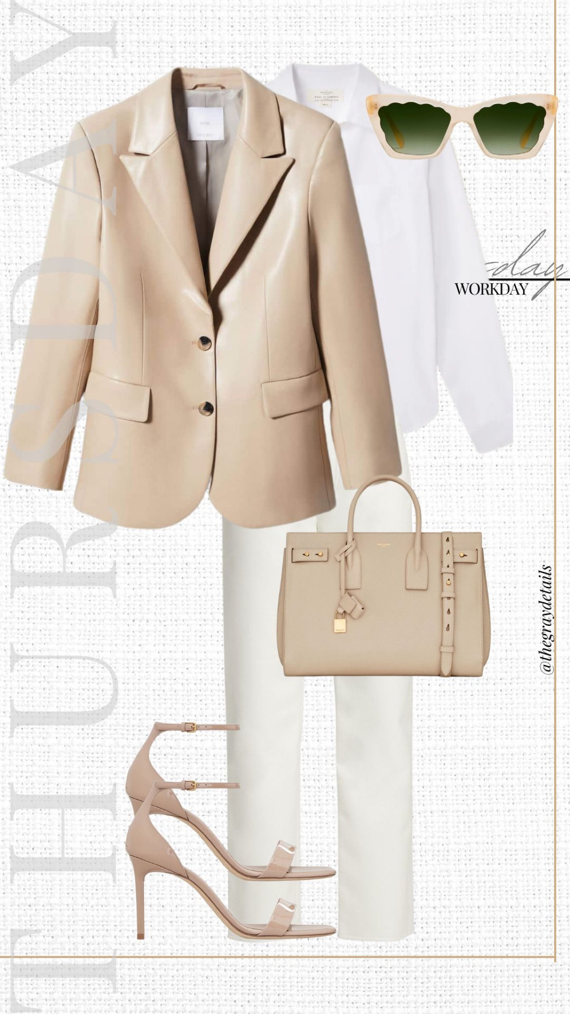 Business casual. Outfit idea, mango leather, faux leather pants on sale 

#LTKFind #LTKworkwear #LTKstyletip