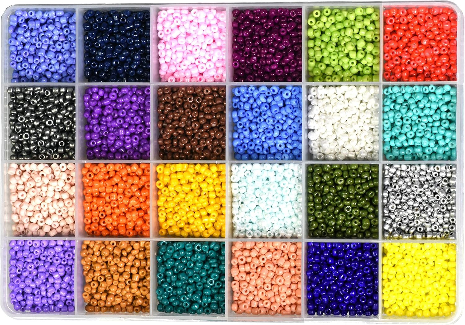 Mandala Crafts Glass Seed Beads, Small Pony Beads Assorted Kit with Organizer Box for Jewelry Mak... | Amazon (US)