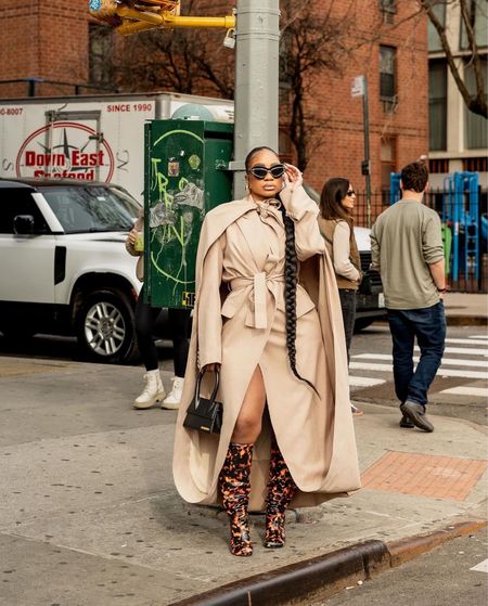 Can never go wrong with a cape trench coat and knee boot combo! 

#LTKstyletip #LTKshoecrush #LTKitbag