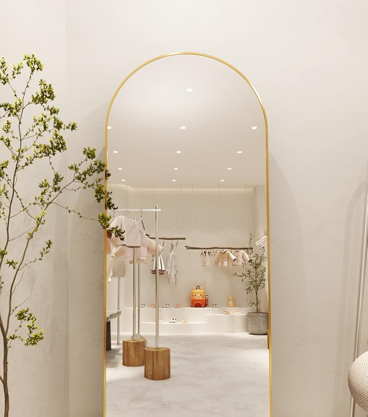 PexFix Arched Full Length Mirror Arched Wall Mirror Floor Mirror with Stand Contemporary Full Length | Amazon (US)