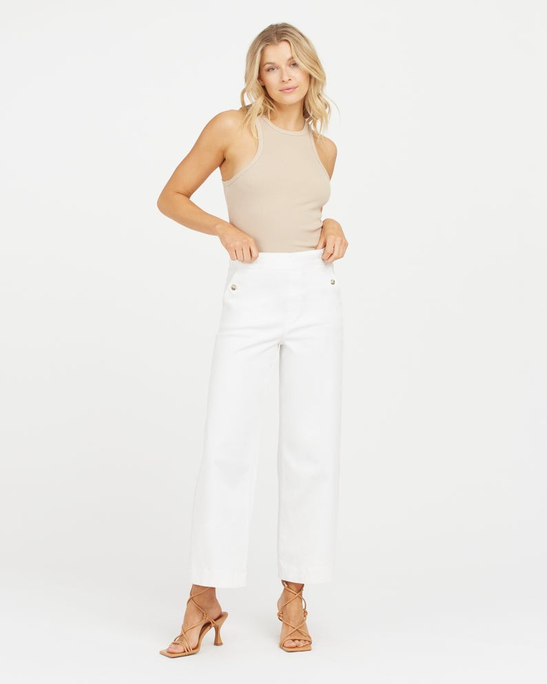 Stretch Twill Cropped Wide Leg Pant | Spanx
