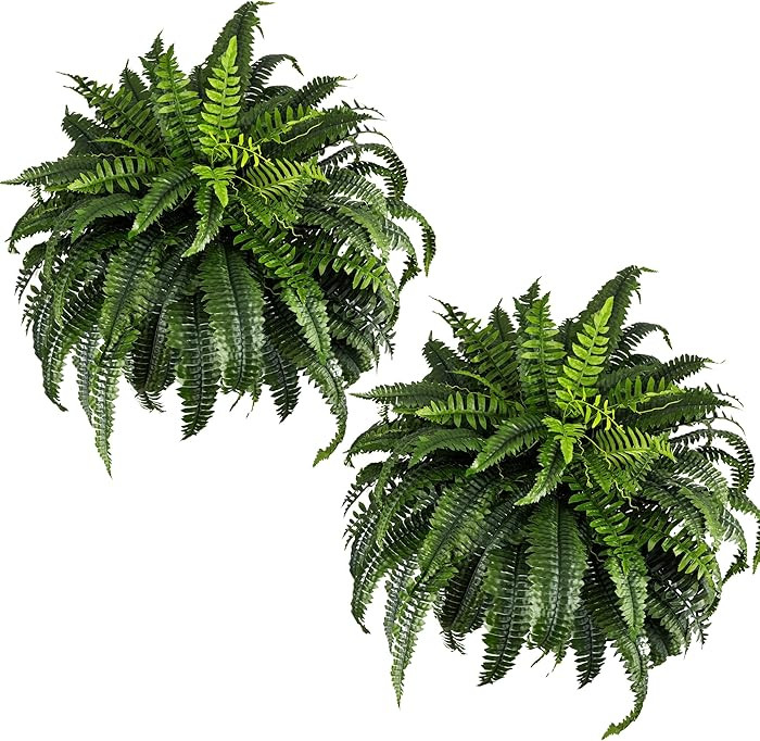 Giant Artificial Boston Ferns for Outdoors Large – UV Resistant Lifelike Faux Fern, Realistic S... | Amazon (US)