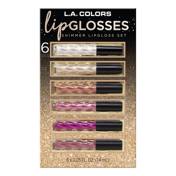 ($15 Value) L.A. Colors Glimmer Lipglosses Gift Set, 6 Pieces | Walmart (US)