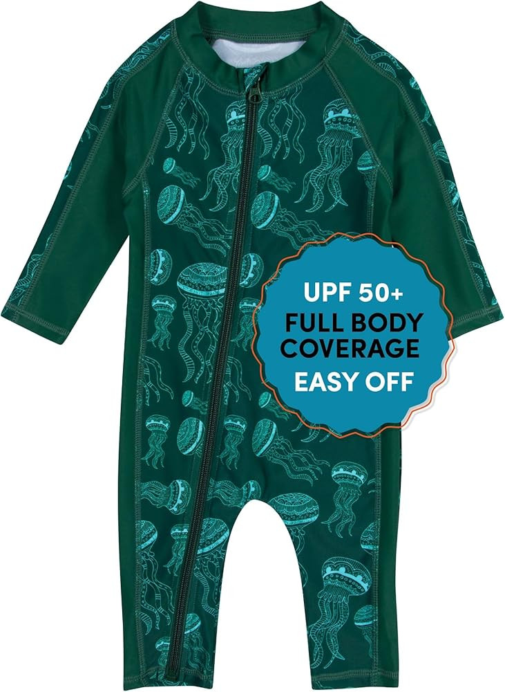 SwimZip Boys' Long-Sleeve UPF 50+ Swimsuit for Baby, Toddler, & Little Boys | Amazon (US)