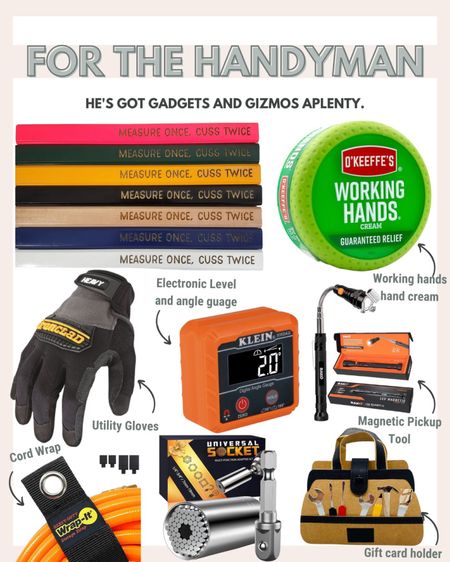 Gifts for the handyman, gifts for dad, gifts for men, gift guide for handymen

#LTKHoliday #LTKGiftGuide #LTKCyberWeek