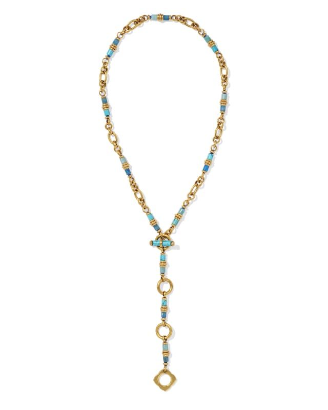 Bree Vintage Gold Chain Necklace in Turquoise Mix | Kendra Scott