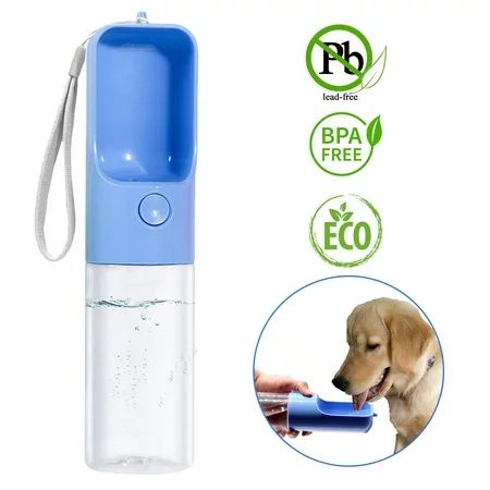 GLiving Dog Water Bottle Portable Pet Water Bottle with Bowl Dispenser Drinking Feeder, Lightweight  | Walmart (US)