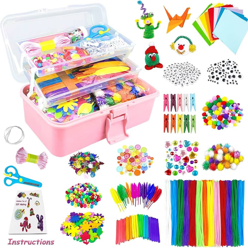 VLUSSO Arts and Crafts Supplies for Kids DIY Craft Kits Art Supplies Materials Kids Crafts Set wi... | Amazon (US)
